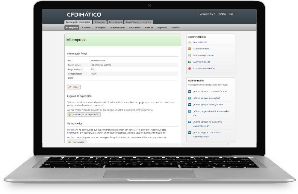Interfaz CFDImático